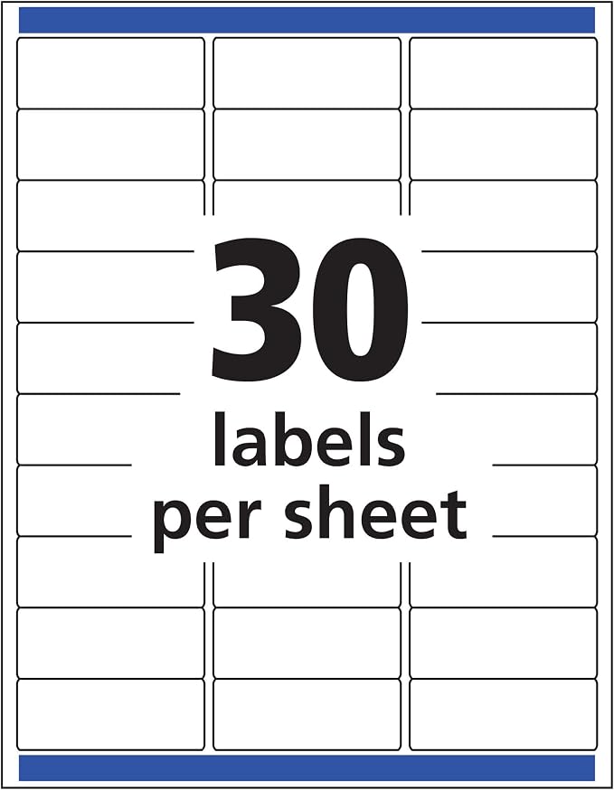 Avery Printable Address Labels with Sure Feed, 1" x 2-5/8", Matte Clear, 300 Blank Mailing Labels (18660) (Pack of 2)