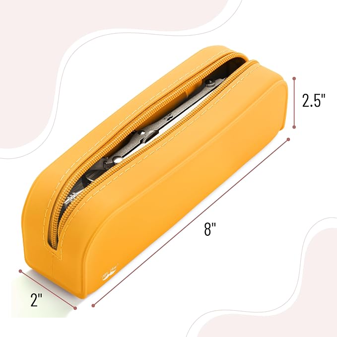 Mr. Pen- Silicone Pencil Case, Aesthetic Pencil Bag for Women, Makeup Pouch | Multifunctional Pouch for Stationery, Cosmetics and Electrical Goods Storage