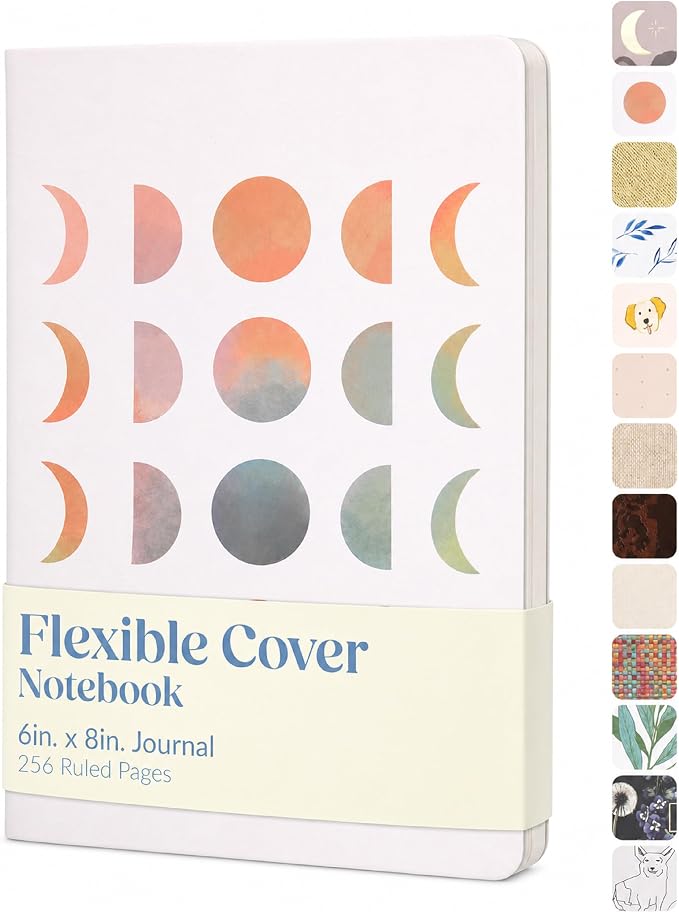WORLD TRAVELER Eccolo A5 Hardbound Journal Notebook 256 Ivory Lined Pages | Sturdy Flexible Hardcover, 80GSM Acid-Free Ivory Pages, Smyth-Sewn Lay-Flat Binding, Ribbon Bookmark
