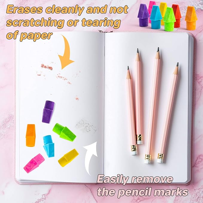 Cap Erasers for Pencils Pulk - 150 Pack Pencil Top Erasers Sukh Pencil Cap Erasers Toppers for Kids Latex Free Assorted Colors School Erasers Caps for Teachers Sudents Classroom Home and Office