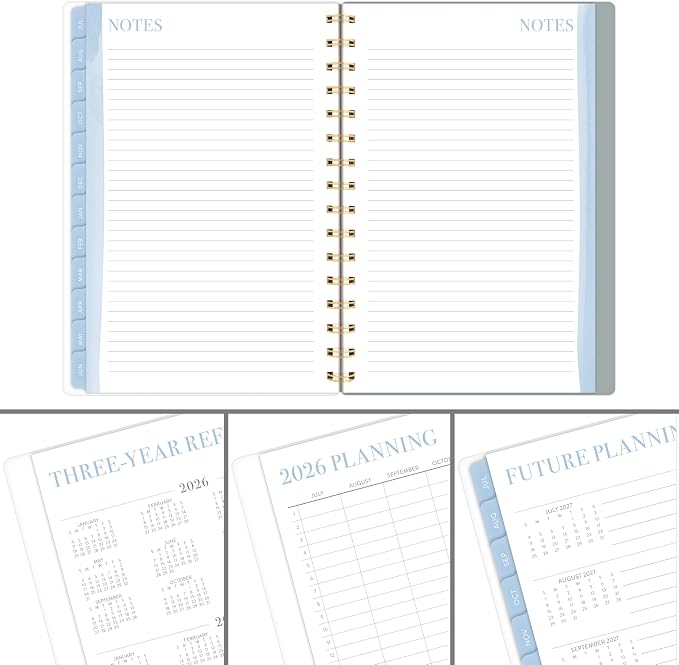Cambridge Planner 2026-2027 Weekly & Monthly Academic 12-Month July-June, 5-1/2" x 8-1/2", Leah Bisch, Peony Field (LB51-200A)