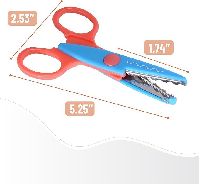 Mr. Pen- Craft Scissors Decorative Edge, 6 Pack, Pastel Colors | Zig Zag Scissors for Crafting, Scrapbooking, Fancy, Pattern, Design