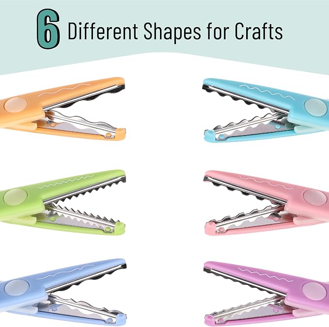 Mr. Pen- Craft Scissors Decorative Edge, 6 Pack, Rainbow | Zig Zag Scissors for Crafting, Scrapbooking, Fancy, Pattern, Design