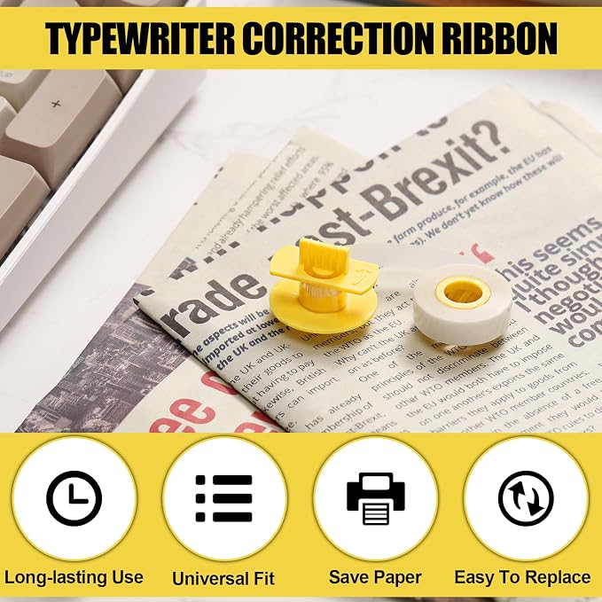 Harloon 6 Pcs Correction Tapes, Lift-Off Typewriter Correction Ribbon for Office & Home Use(6.5m x 7mm Each)