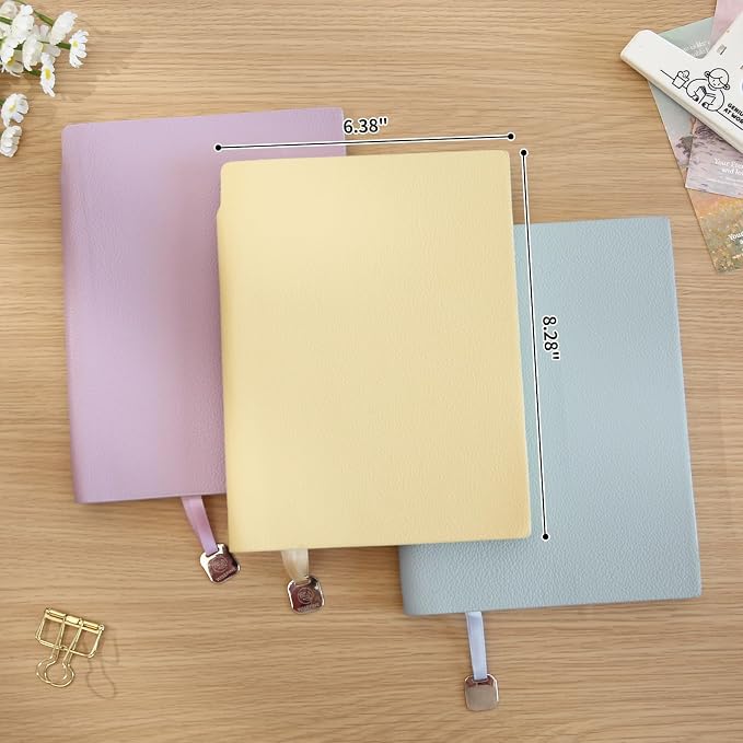 Lined Journal Notebook A5 Soft PU Leather Journals for Writing 160 Pages Daily Journaling Ruled Notebooks for Work