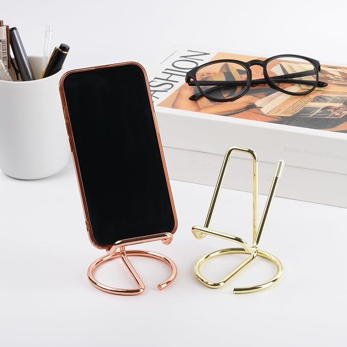Business Card Holder for Desk, Cute Metal Card Organizers and Office Desk Accessories for Men and Women (Vertical Silver)