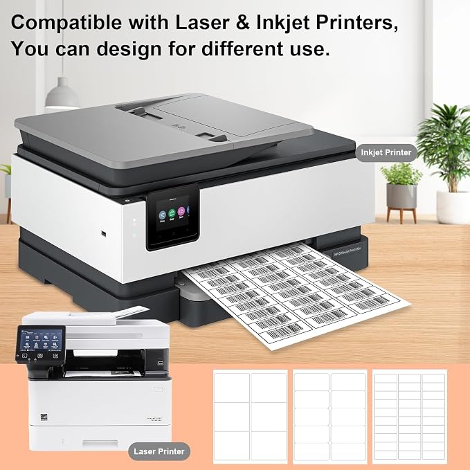 1" x 2-5/8" Shipping Return Address Labels for Laser Inkjet Printer, 30 UP Labels for Amazon FBA, White Blank Mailing Stickers (50 Sheet / 1500 pcs) | 30 UP Labels for Amazon FBA, White Blank Mailing Stickers (50 Sheet / 1500 pcs)