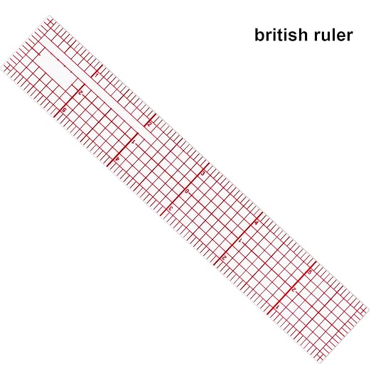 Pelopy 4 Pieces Clear Plastic Ruler Grid Transparent Ruler Plastic Straight Measuring Tool Set for Back to School Clothes Design Sewing(6, 12, 15 Inches, B50 B60 B70 B-80)