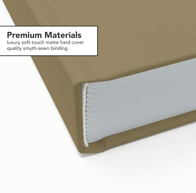 CovoBook™ Blank Hardcover | Premium Sketchbook Journal Guest Book | Photo Prop Home Decor (Gold, Size 9)