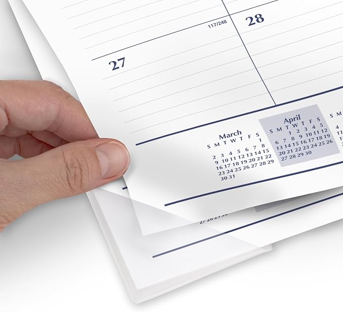 Mead Desk Calendar 2026-2027 Planning Pad, Academic 15-Month April-June, Monthly, 21.75" x 17" Standard, Ruled Daily Block (CAM92020)