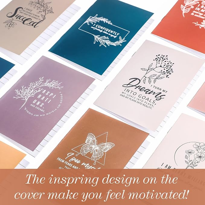 Tatuo 24 Pcs Positive Affirmation Notebooks for Women Inspirational Notebook Small Motivational Encouragement Notepads Daily Affirmations Journal for End of Year Students Teacher Coworker Self Care