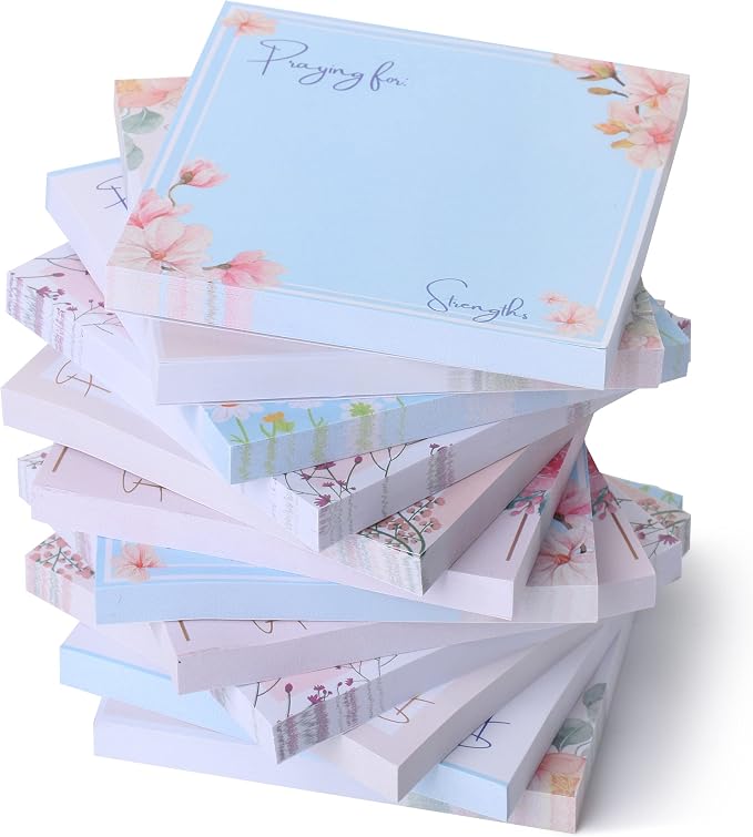 Mr. Pen- Floral Sticky Notes, 3"x3", 12 Pads, 700 Sheets, Colorful | Sticky Notes Bulk, Self-Stick Note Pads, Perfect for Office, School, Home, Study & Organization