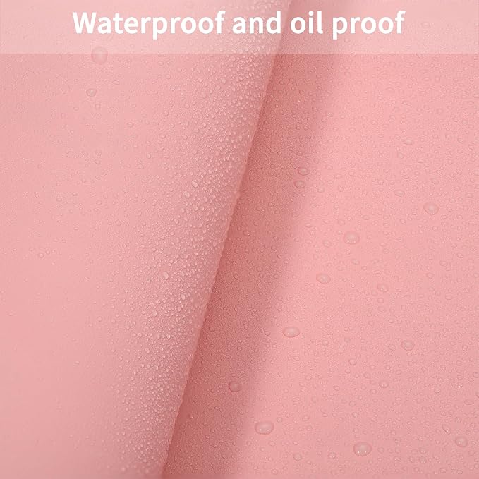 Faux Leather Table Cover,1.8mm Thick,30x48 Inch Desk Cover,Large Desk Mat,Table Protector,Table Cover Protector,Desk Top Cover,Table Tops Cut to Size(Pink+Silvery,30x48)