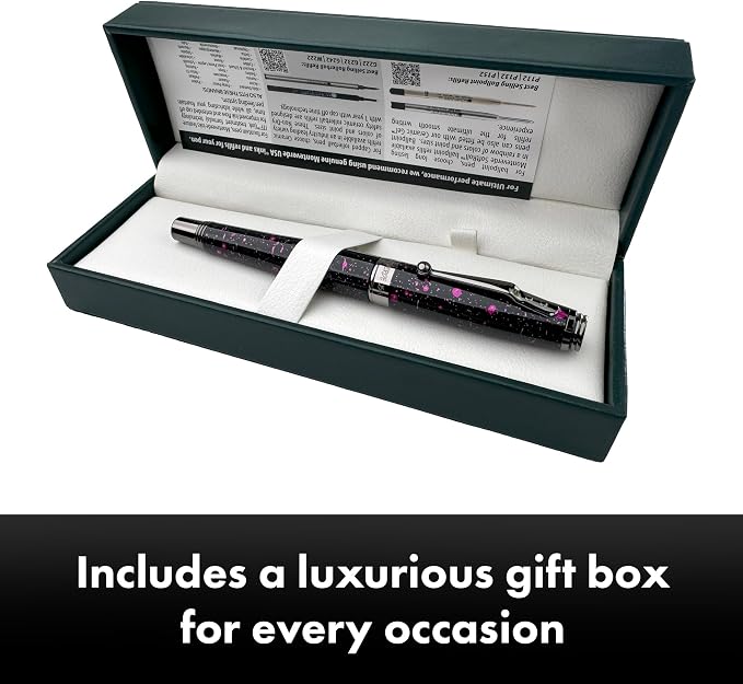 Monteverde Invincia Vega Starlight Purple Fountain Pen - Fine Nib, Artistic Design, Precision Writing Instrument