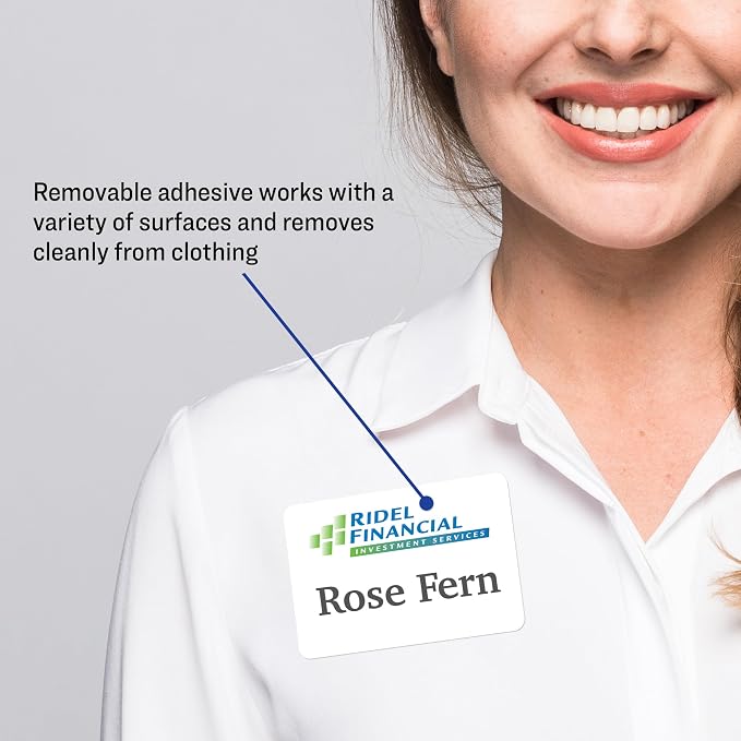 Avery Flexible Printable Name Tags, 2-1/3" x 3-3/8", Matte White, 160 Removable Name Badges (8395)