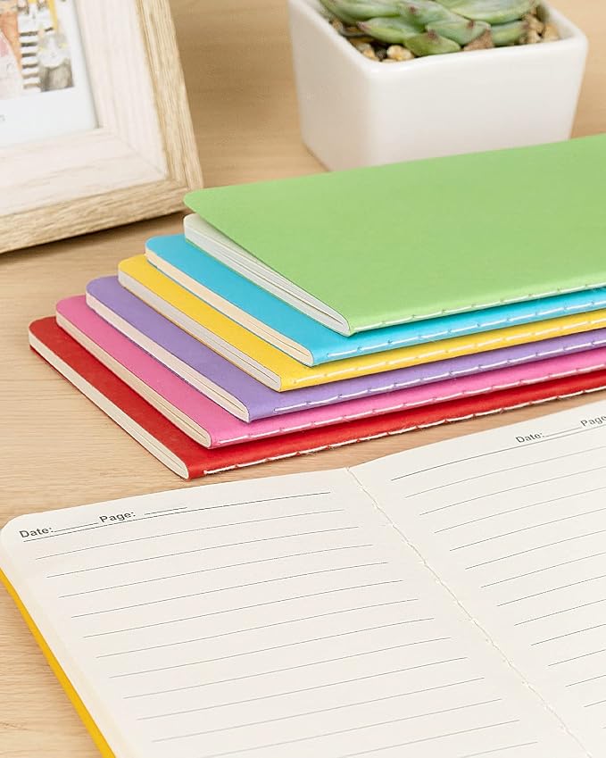 Gwybkq Small Lined Notepads Bulk 120 Pack (30 Sheets/60 Pages) Mini Journal Pocket Notebooks Set Colorful Cover Notebooks for Kids 3.5 x 5.5 Inches