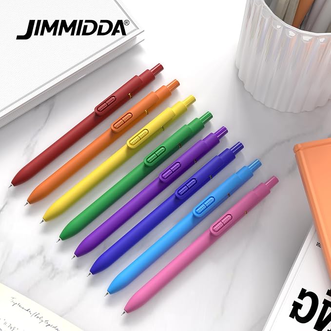 Colored Gel Pens, 8 Pack Fidget, 0.7mm Vibrant Color Ink No Smudge | Fine Point Smooth - Quick-drying Soft Grip, Coloring Pens for Journaling, Cute School & Office Supplies, Gift for Women Men