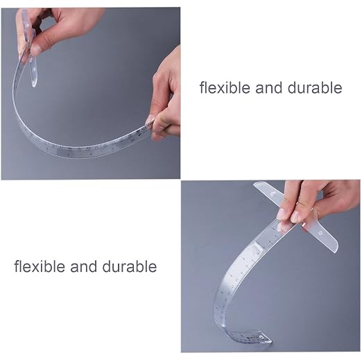Pangda 2 Pcs 12 Inch T-Square Ruler Plastic Transparent T-Ruler for Drafting and General Layout Work