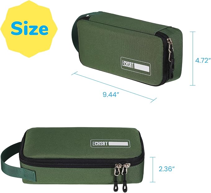 ECHSRT Large Pencil Case, Aesthetic Pen Pouch with Big Capacity, Minimalist Portable Stationery Bag with Handle for Office Organizer Aesthetic Pencil Cases