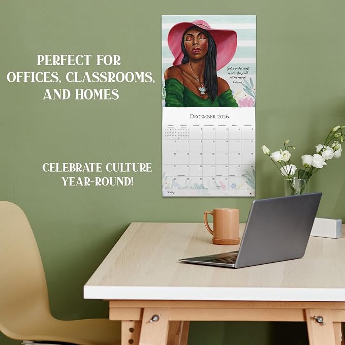 African American Expressions 2026 Wall Calendar – Sunday Morning – Monthly Calendar Celebrating Black Culture & History, 12x12 Hanging Calendar, 16 Months – Gift for Her