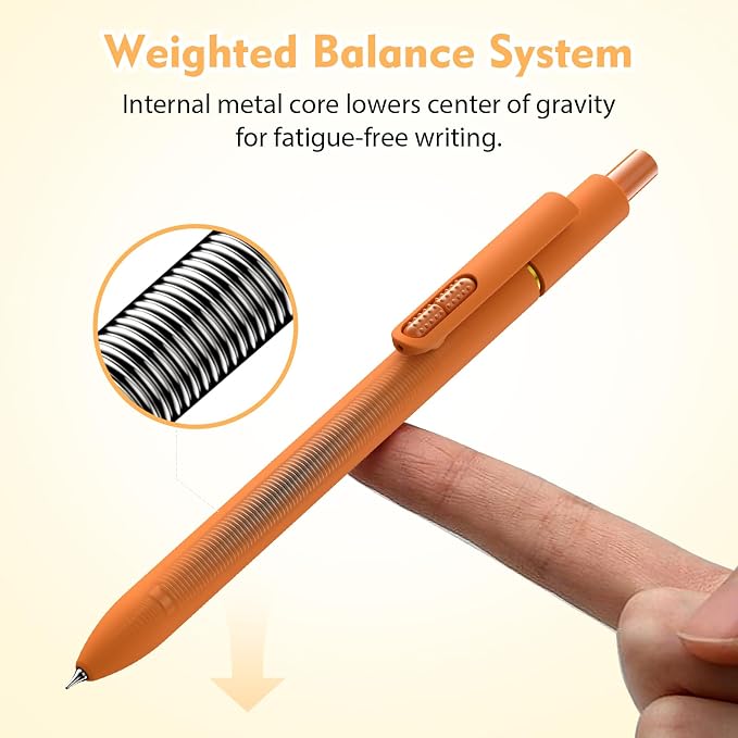 Hiacry 8Pcs Colorful Gel Pens - 0.7MM Fine Point Colored Ink Fidget Pens | Smooth Writing Quick-Dry Pens, No Bleed, Journaling,Note Taking, Coloring, Drawing, School, Office, Men & Women ( Dopamine ）