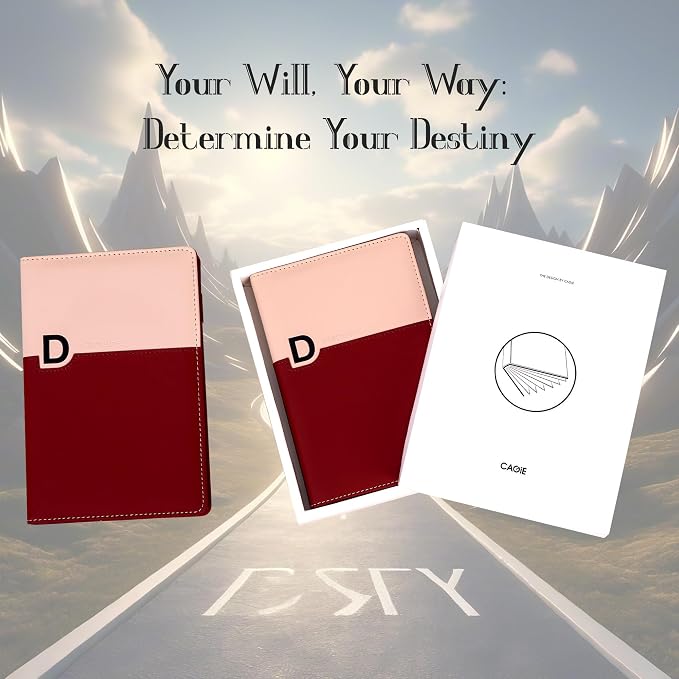 CAGIE Lined Journals for Writing, Two-Toned Hardcover Journal Notebook for Women, 256 Pages A5 Journal with 100GSM Thick Paper for Work Note Taking Diary, Refillable Design,8.6 x 5.7 Inch, Red | 256 Pages, 100gsm Thick Paper, Refillable, Two-Toned Hard...