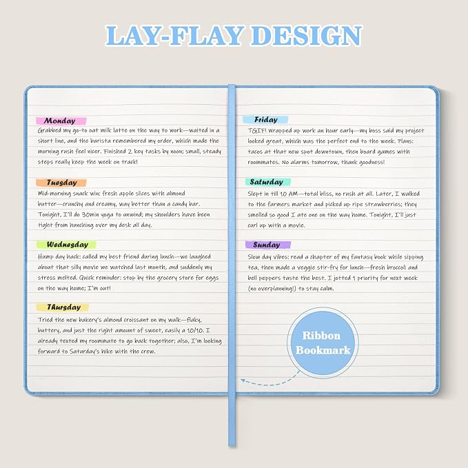 OMEYA Hardcover Journal Notebooks for Work: 4 Pack, A5 100gsm Lined Paper | Multicolor, 5.7" x 8.3", PU Leather Cover, Notebooks for Office, School, Meetings, Daily Plans and Personal Journaling