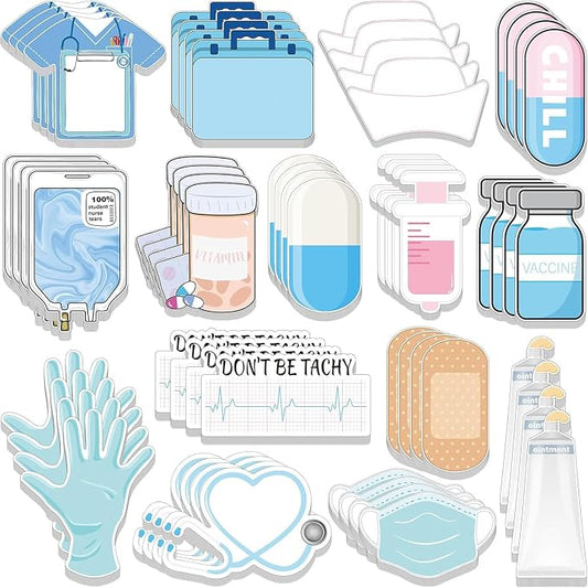 60 Pads Mini Nurse Sticky Notes Funny Medical Themed Self Stick Note Pads Hospital Desk Memo Cute Appreciation Gifts for Nursing Students CNA Doctor Office