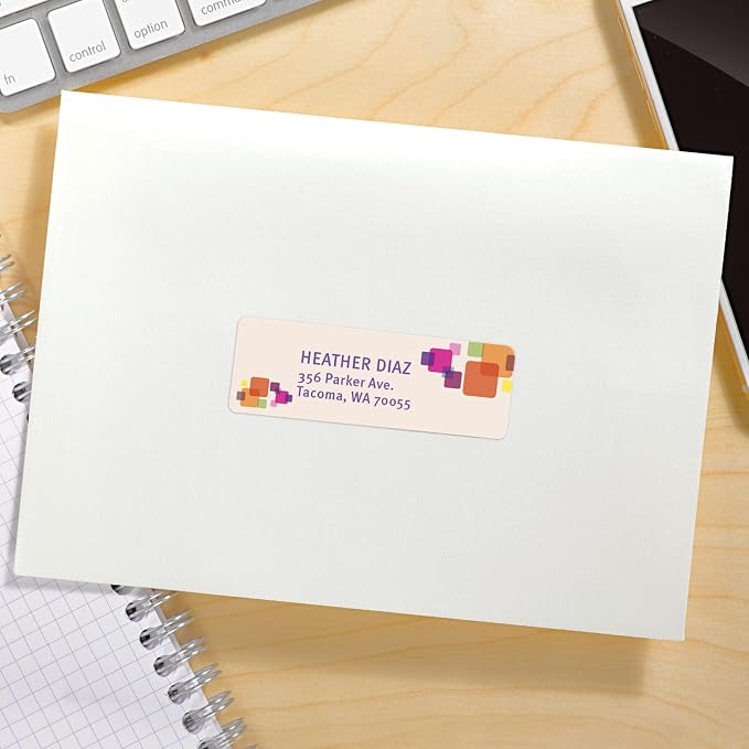 Avery Printable Return Address Labels, 0.75" x 2.25", Matte White, Sure Feed Technology, Inkjet Printer Compatible, 600 Blank Labels, Great for Mailing, Branding, School Supplies, and More (8257)