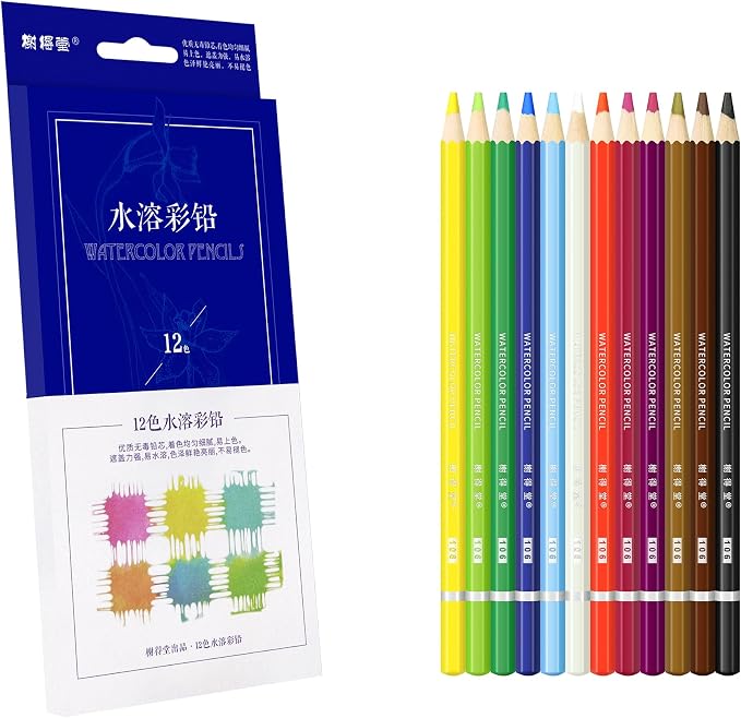 XDT Color Pencils 12 Piece Set, Soft Core Color Pencils, Pro Art Coloring&Drawing Supplies, Ideal For Kid Beginner Student Adults Artist