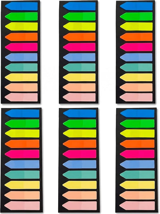 Ericter Arrow Sticky Tabs 1200 Pieces, Pastel Page Flags Tabs for Books Writable Translucent Sticky Notes Book Annotation Supplies Page Markers for Notebook, School Office Planner