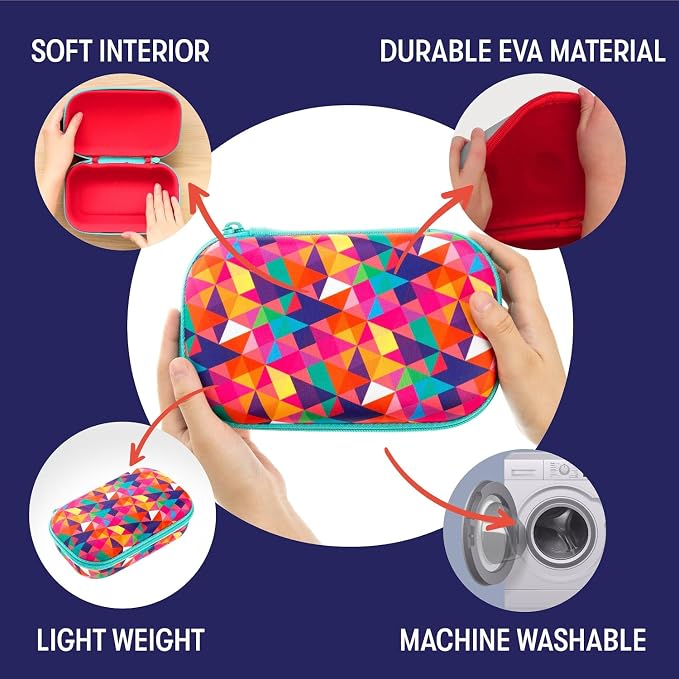 ZIPIT Colorful Pencil Case for Girls, Cute Pencil Box for School, Large Capacity Stationery Organizer Box