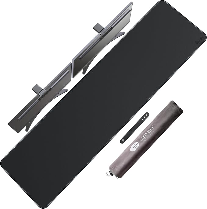 CENNBIE Leather Desk Mat Protector, 59" x 16"Desk Mat on top of desks | Premium stitched edges resist wear. Easy to clean. Protects desk from spills, stains ,scratches. Smooth glide. Office & home.