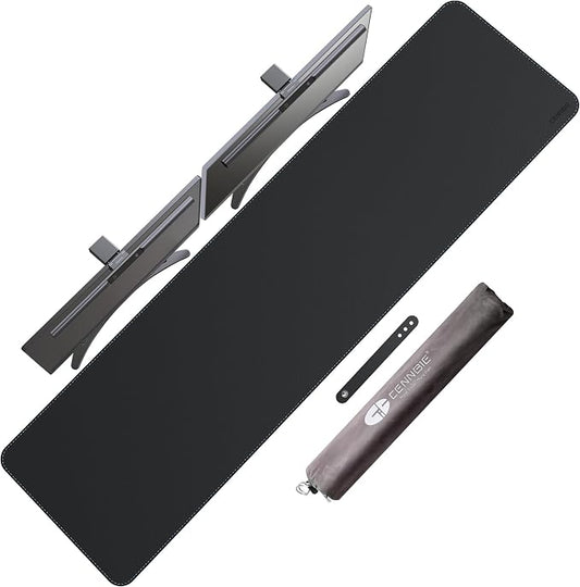 CENNBIE Leather Desk Mat Protector, 59" x 16"Desk Mat on top of desks | Premium stitched edges resist wear. Easy to clean. Protects desk from spills, stains ,scratches. Smooth glide. Office & home.