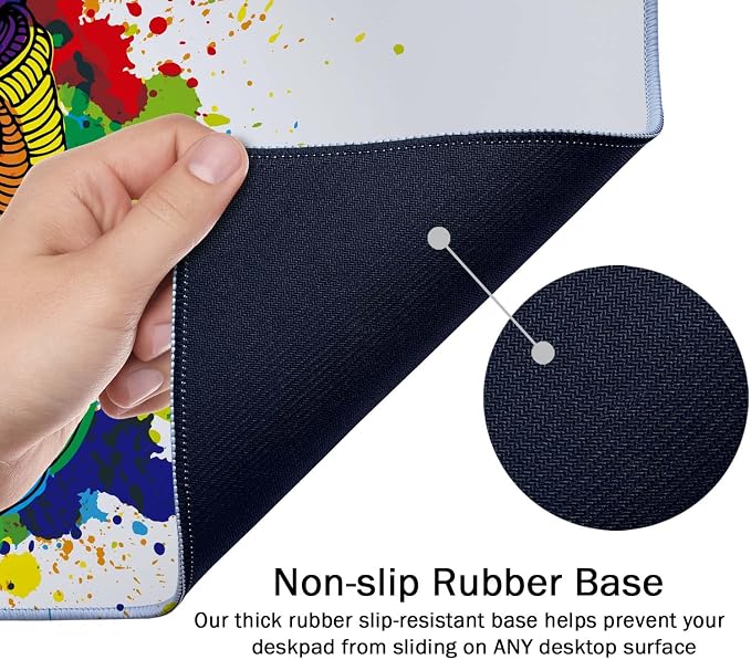 SSOIU Large Mouse Pad, Cute Desk Mat for Desktop, Women Girls Waterproof Gaming Mousepad, Left and Right Brain Computer PC Laptop Protector Writing Pads for School Office Home 35.5" x 15.7"