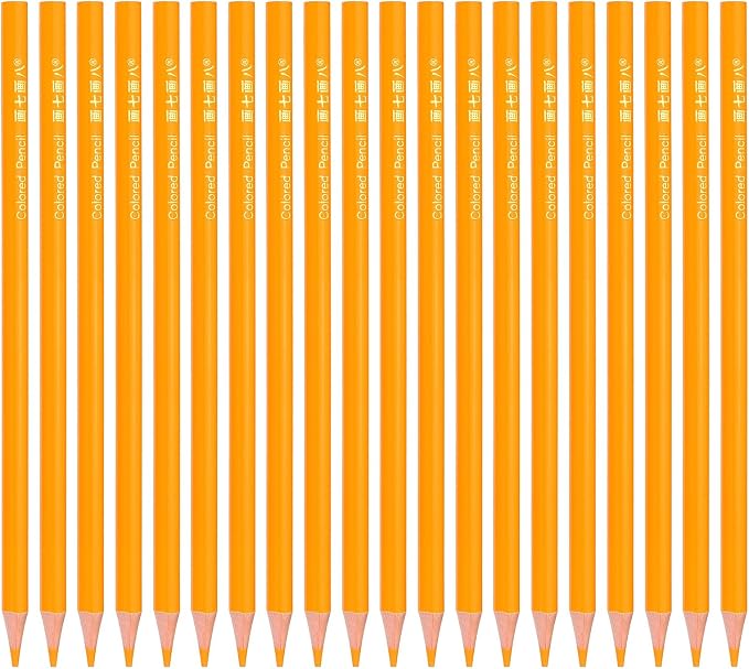 PATIKIL Medium Yellow Colored Pencils Set,20 Pcs Oil Color Pencils Wooden Coloring Drawing Pencil for Artists Art Painting