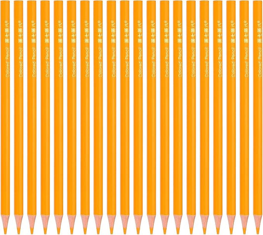 PATIKIL Medium Yellow Colored Pencils Set,20 Pcs Oil Color Pencils Wooden Coloring Drawing Pencil for Artists Art Painting