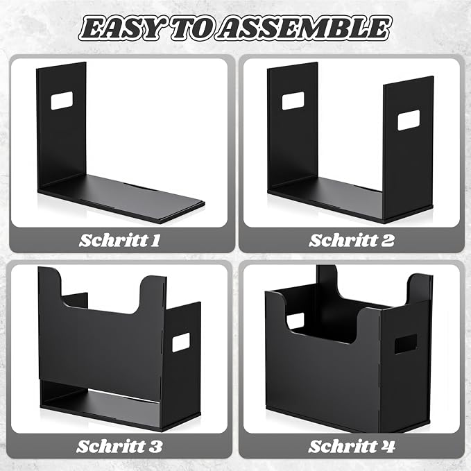 Qeeenar 1 Pcs Desktop Hanging File Organizer Box with 5 Pcs Black Hanging File Folders Letter Size Folder Storage Portable Storage Cabinets Document Holder for Office Supplies Home