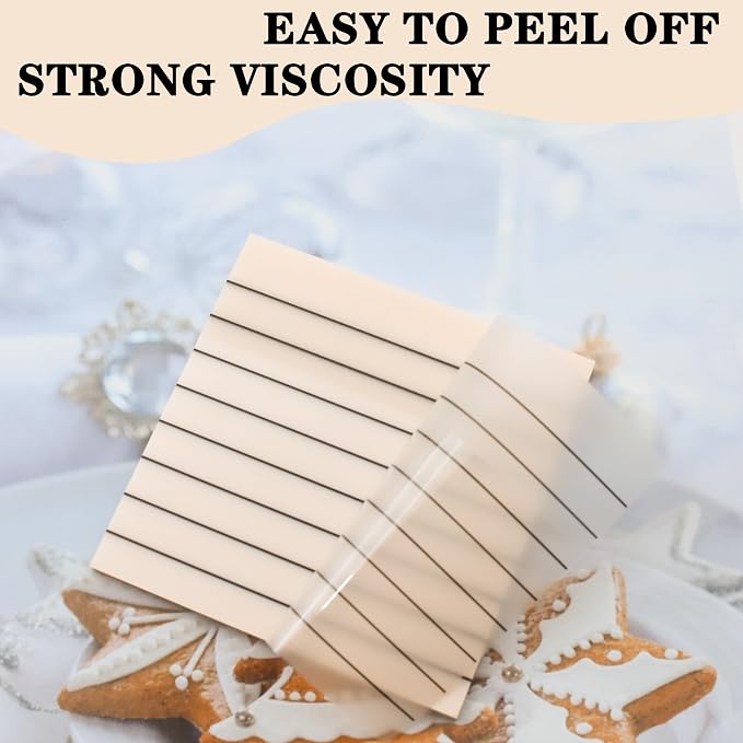 800Pcs Transparent Sticky Notes, Light Yellow Clear Sticky Notes with Lined, 3"x3" Waterproof Translucent Sticky Note Pads, Index Tabs, Clear Post it Notes for Bible Study, See Through Sticky Notes