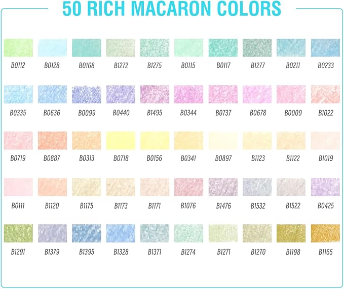 LBW 50 Macaron Pastel Colored Pencils Professional Soft Core for Adults Beginners Sketching Shading