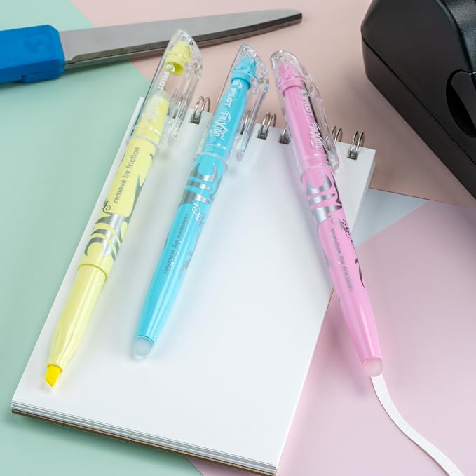 Pilot FriXion Light Pastel Collection Erasable Highlighters, Chisel Tip, Highlighter Pens, Assorted Color Inks, 5-Pack