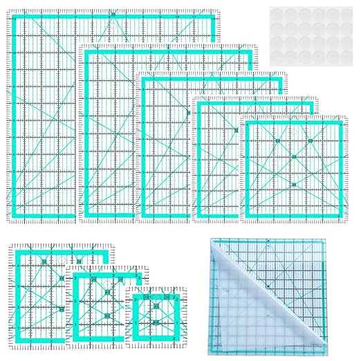 8 Quilting Rulers,Quilting Squares(2.5",3.5",5",6.5",8",9",10",12.5") | Square Rulers,Quilting Rulers and Templates,Square Quilting Rulers,Quilting Square Ruler