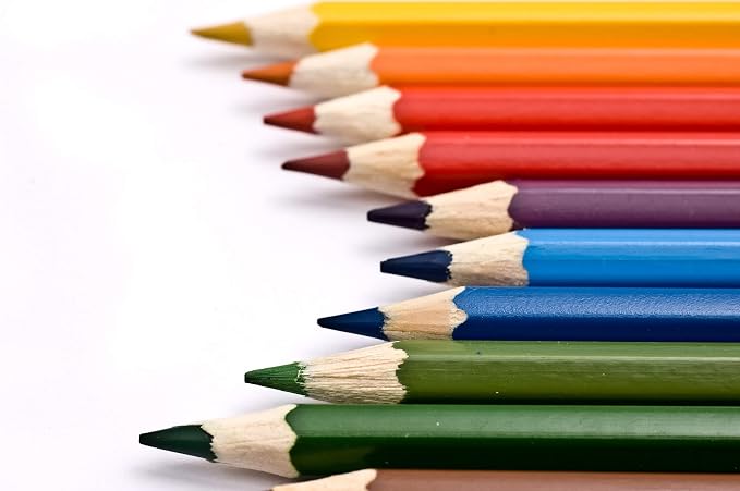 Colored Pencils Soft Core Color Pencil Set for Kids Adult Coloring Books Drawing, Writing Sketching (24 Count)
