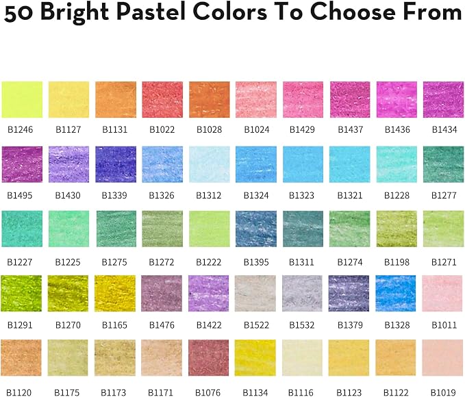 50 Macaron Pastel Colored Pencils, Premium Soft Core Coloring Pencils for Adult Coloring Books, Professional Art Drawing Pencils for Shading Kids Sketching Drawing Beginners…