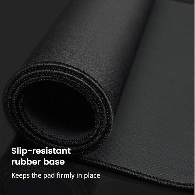Gaming Mouse Pad, Large Mouse Pads Waterproof Extra Large Big Mouse Pad with Stitched Edge, XXXL Non-Slip Black Computer Mousepad Desk Mat for Gamer, Office & Home, Black