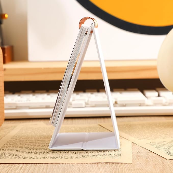 Mini Desk Calendar 2026-2027, Monthy Small Desktop Calendar Runs From July 2026 until Dec 2027, 250 GSM Thick Paper Twin-Wire Binding for Home or Office (White)