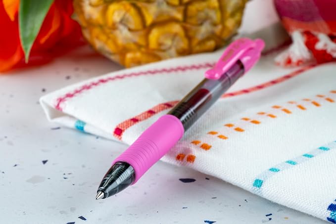 Pilot G2 Premium Refillable and Retractable Rolling Ball Gel Pens, Fine Point, 0.7 mm, Pink Ink Pens, 12-Pack