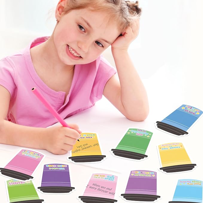 Xqumoi 30 Pack Employee Appreciation Coffee Cup Sticky Notes - Self Sticky Notepad Writing Memo Pad for Coffee Lover Staff Member Colleague Worker Office School Supply