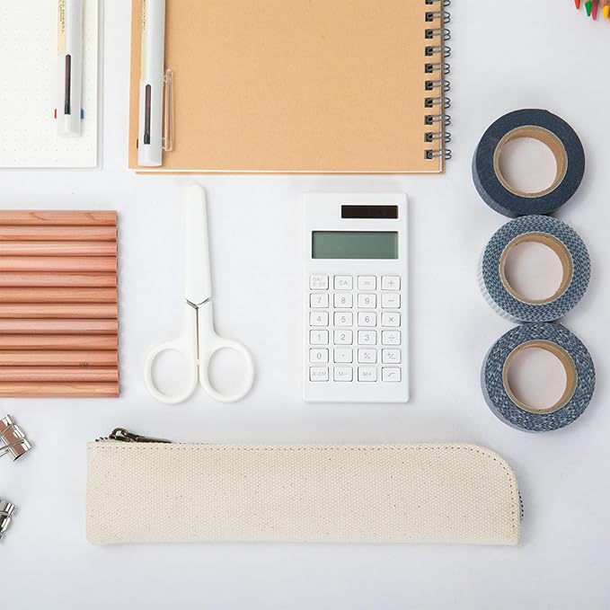 Slim Pencil Case Small Pencil Pouch Pen Case (Black/CV)