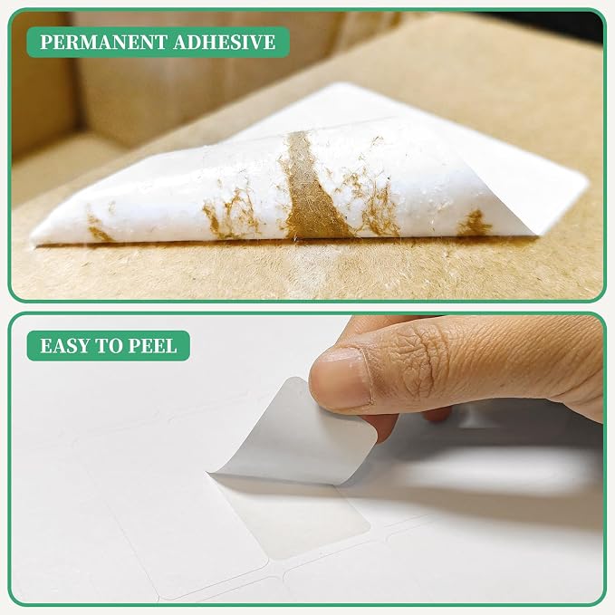 1 x 2-5/8 Inch Address Labels, 250 Sheets, 7,500 Labels | 30 Labels Per Sheet for Laser & Inkjet Printers, Smooth White Surface, Permanent Adhesive, Clear Printing